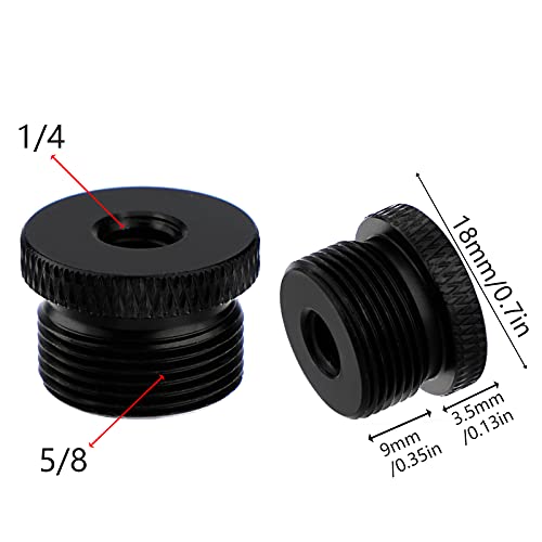 SAVITA 2pcs Mic Stand Adapter 1/4 Female to 5/8 Male Screw Thread Adapter Tripod Screw Adapter For Camera Monitor Microphone Stand - size: 1/4 to 5/8
