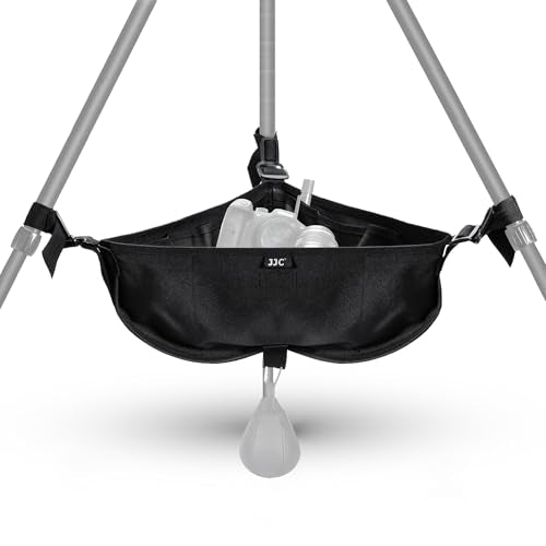 JJC Tripod Weights Stone Bag, Heavy Duty Weighted Sand Bags for Tripod Easel Light Stand Photography Astrophotography Paintings, Tripods Rock Bag with Adjustable Buckles & 9 Extra Pockets