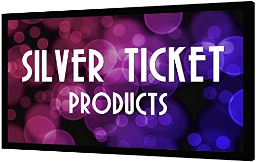 Silver Ticket Products STR Series 6 Piece Home Theater Fixed Frame 4K / 8K Ultra HD, HDTV, HDR & Active 3D Movie Projection Screen, 16:9 Format, 106" Diagonal, High Contrast Material STR-169106-HC - color: High Contrast Material, size: 16:9, 106"