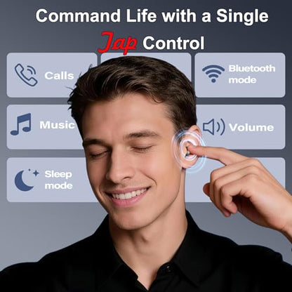 Sleep Earbuds Bluetooth 6.0 in Ear, 2026 New Mini Sleep Headphones with Sleep Monitor and APP, Sleepbuds for Side Sleepers, 48H Playtime Sleep Earphones with Personal Alarm/Small Earplugs, D-Black