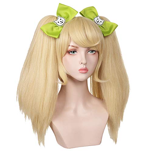 ColorGround Long Blonde Wig with Detachable Ponytails for Halloween and Cosplay Con (Only Wig) - color: Blonde (2 ponytails)
