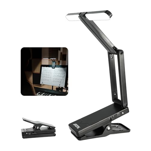 AROMA Light for Music Stand Rechargeable Clip On Piano Lamp Adjustable 2 Brightness