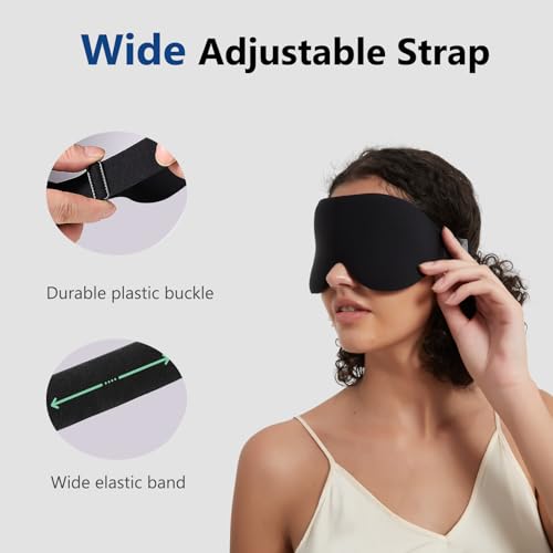 ALASKA BEAR 100% Blackout Sleep Mask for Women and Men, Vacuum-Sealed, Dusty Pink - color: A1 Dusty Pink