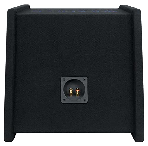 Rockville RV12P 12" 600W Car Audio Subwoofer in Vented Sub Enclosure Box, 4 Ohm, High-Performance Bass, MDF Construction Perfect for Car Audio Systems | 600W Peak / 300W RMS, Polypropylene Cone, Aluminum Voice Coil, Bass Reflex Aero-Port, 15 Degree Angle,