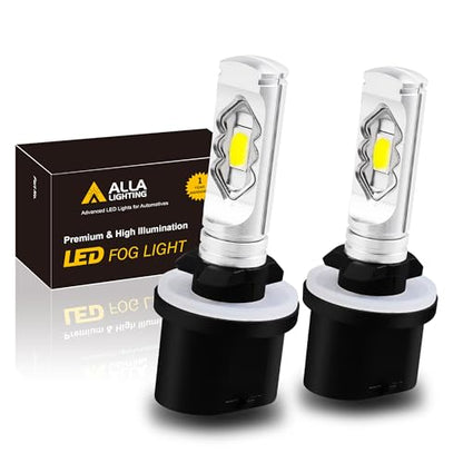 Alla Lighting 3800lm 899 880 LED Fog Light Bulbs, Super Bright PG13 Base 884 885 887 893 H27 H32, ETI 56-SMD (6000K Xenon White) - color: 6000K Xenon White