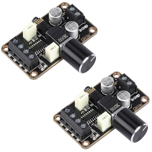 DROK 5W+5W Mini Amplifier Board 2pcs PAM8406 Audio Amplifier Board DC 5V Digital Stereo Power Amp 2.0 Dual Channel Class D Amplify Module for DIY Speaker Sound System - size: 5W+5W/2pcs