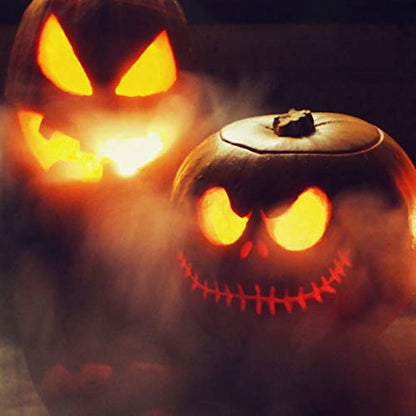 PULACO Mist Maker, 12 LED Mister Fogger Water Fountain Pond Fog Machine Atomizer Air Humidifier, Indoor Fountain Mister Foggers Perfect for Halloween
