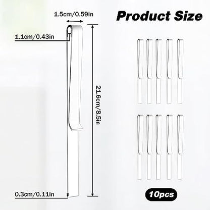 10 Pcs Music Stand Clips, Clear Acrylic Music Book Stand Page Holder Clip Piano Book Holder Clips for Wind for Musician Composer Pianist Outdoor Gig Rehearsal Easy Reading
