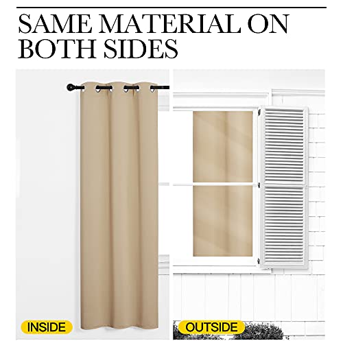 NICETOWN Blackout Curtain Panels, 2 Panels, W29 x L20-inch, Biscotti Beige - color: Biscotti Beige, size: 29"W x 20"L (Pack of 2)