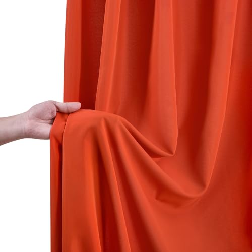 Rust Backdrop Curtains 10ftx8ft Thanksgiving Polyester Photo Drapes - color: Rust, size: 2 Panels 5ft X 8ft