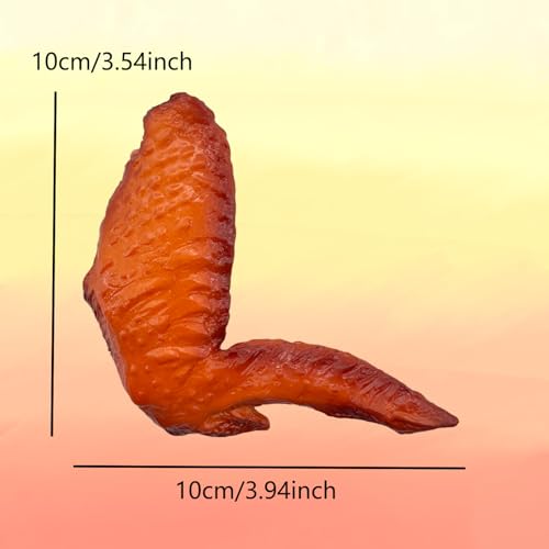 5 Pcs Simulated Chicken Legs Wings Fake Food Model Lifelike Fake Fried Chicken Kitchen Home Party Decoration Display Photography Props (Chicken Wings) - color: Chicken Wings