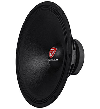 Rockville RVP18W4 18" Raw Replacement DJ PA Subwoofer, 4 Ohm | 1200W Peak / 600W RMS, 90 Oz Magnet, 3" CCAW Voice Coil, Paper Cone, Steel Basket, Banana Terminals, 26Hz-500Hz, 101dB - style: 4 Ohm