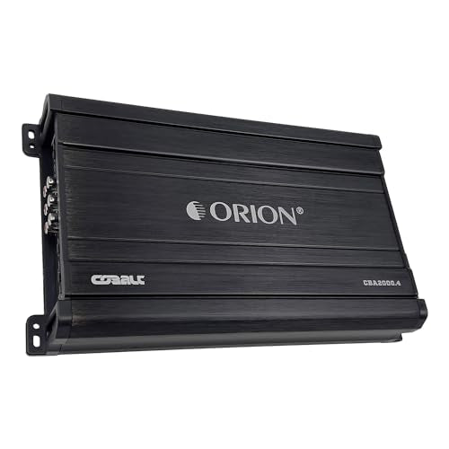 ORION CBA2000.4 Cobalt High Efficiency 4-Channel Class A/B Amp, 2000W | 300W RMS, Adjustable Low/High Pass, Bass Boost, High Output Amplifier, 2/4 Ohm Stable, MOSFET Power - color: BLACK, style: 4-Channel - 2000 Watts