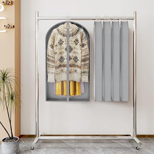 Zilink Suit Bags for Closet Storage Clear Mink Coat Storage Bag 40 in, Grey - size: 40"-4pcs