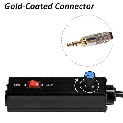 AUX to XLR Isolation Box, 3.5mm TRS to 3-Pin XLR Hum Eliminator with Volume Control, Built-in Audio Transformer & Ground Lift Switch, 3.3ft Cord, Removable Gold Coated AUX Plug