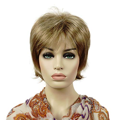 Lydell Short Layered Shaggy Full Synthetic Wigs (15H613 Blonde Mix) - color: 15H613 Blonde Mix