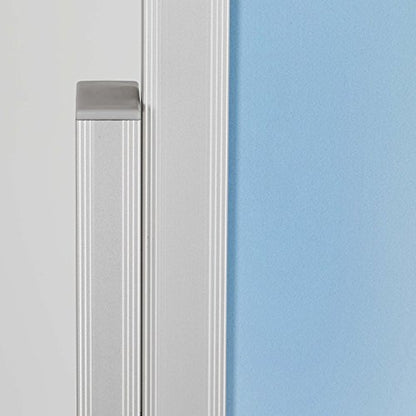 M&T Displays Metal Eco Info Board, Silver 22x69 Inches Slide-In Poster Sign Holder 1 Tier Double Sided Floor Standing Pedestal Advertising Display with Backing and Anti-Glare PET Cover - color: Silver, size: 22x69