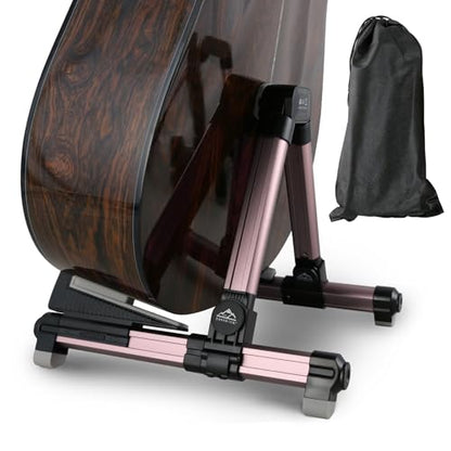 EASTROCK Portable Tripod A Frame Aluminium Music Stand,Pink | Folding Guitar Stand,for Acoustic Electric Guitars, Bass, Violin, Ukulele, Banjo - color: pink
