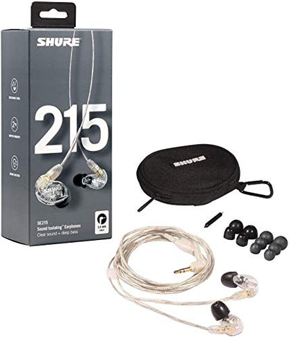 Shure PSM300 P3TRA215TWP Pro Wireless In-Ear Personal Monitor System with SE215-CL Earphones, Twinpack - J13 Band - size: Twinpack, style: J13 Band (566-590 MHz)