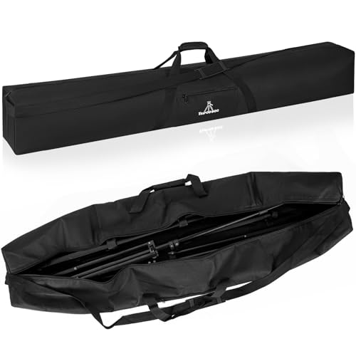 TORIBIO Tripod Carrying Case, 60x8x7.5in Heavy Duty Tripod Bag with Shoulder Straps and Handles, Multifunctional Monopod Case for Music Stand, Lights, Speakers, Cameras, Booms, Microphone Stands - size: 60 x 8 x 7.5 in