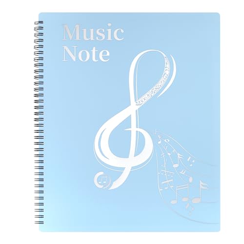 MUDOR Sheet Music Folder for Letter Size 8.5X 11 Inches, 60 Pages - color: Blue