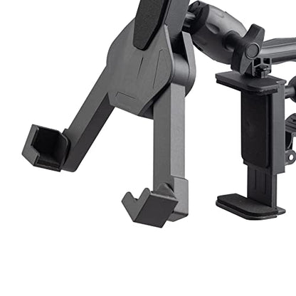 OnStage TCM1500 Tablet/Smartphone Holder (Setup for Tablets, Computers, E-Readers, Smartphones, and Phablets, Clamp Mount, Nonslip Padding, Adjustable Angle and Rotation, External Battery Holder) - style: Tablet/Smart Phone Holder