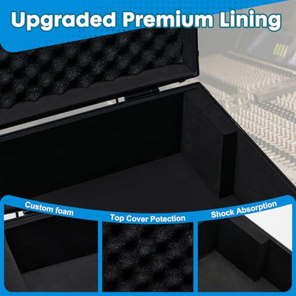 Mixer Case for Yamaha MG16XU/ MG20XU | Protective Hard Shell Carrying Storage Gig Bag Case for Mackie ProFX16V3 / Tascam Model 16 with EVA Foam | Fits Mixer Size up to 19.7’’ X 17.4" X 5.2"
