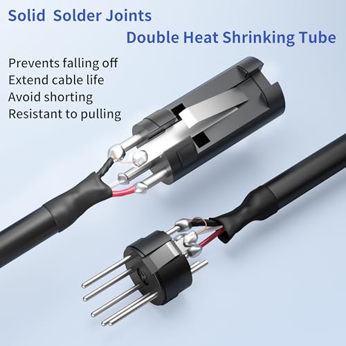 SMALL-EYE 5 Pin Male to 3 Pin Female DMX Adapter Cable 1 ft 2-Pack - color: 5 Pin Male to 3 Pin Female