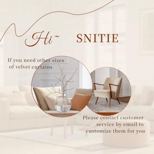 SNITIE Black 52”x96” Long Velvet Curtains with Grommet - 2P - color: Black, size: 52"W x 96"L (Pack of 2)