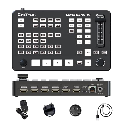 CINETREAK V1 Vertical Livestreaming Video Switcher Mixer with PVW/PGM Output PTZ Camera Control, RTMPs Livestream for Instagram, TikTok - style: Cinetreak V1