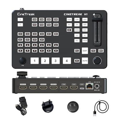 CINETREAK V1 Vertical Livestreaming Video Switcher Mixer with PVW/PGM Output PTZ Camera Control, RTMPs Livestream for Instagram, TikTok - style: Cinetreak V1
