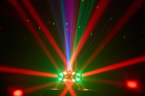 Moving Head DJ Lights 180W LED with 4 Rotating Head,16X10W RGBW 4-in-1 Multiple Effects Changing，21CH DMX-512/Sound Activated for Christmas KTV Wedding - color: 4 Arms