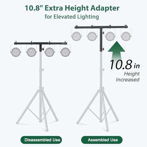 DJ Light Stand T-Bar Cross Bar with Extended Pole Mount, Set of 2 - size: Set of 2