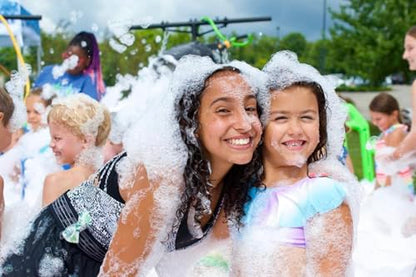 1200W Foam Machine for Foam Powder, Summer Pool Water Toys for Kids & Adults, Bubble Machine with 3pcs Foam Granules and Water Tank, Business Celebrations, Outdoor Party Events - color: Green Foam Machine