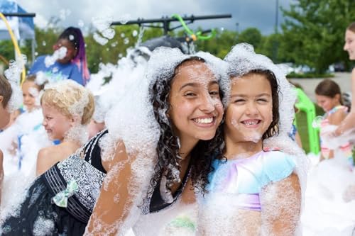 1200W Party Foam Machine, Pool Water Toys, Bubble Machine with 3pcs Foam Granules and Water Tank, Holiday & Birthday, Business Celebrations, - color: Yellow Foam Machine
