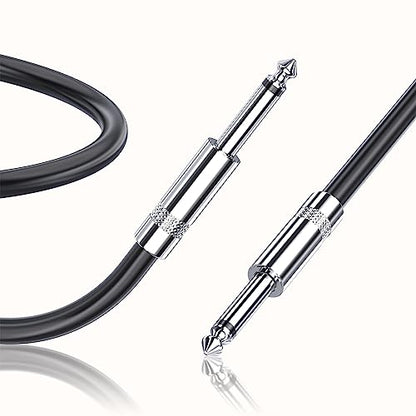 2 Pack 33 feet (10M) 1/4" to 1/4" Speaker Cables, 12 AWG Professional 6.35mm to 6.35mm Stereo Audio Cable Heavy Duty Cord Wire Guitar Speaker Cable - size: 33 ft, style: 1/4" to 1/4" end