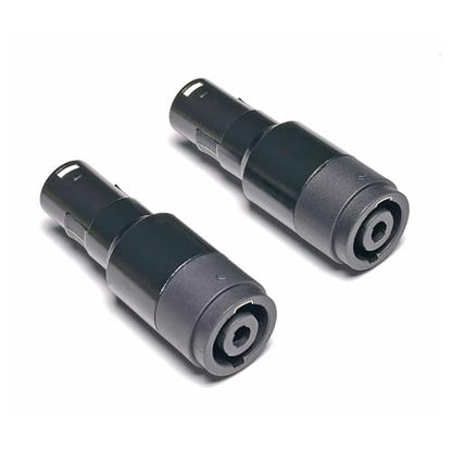WJSTN XLR to Speakon Adapter, Black, Professional 3-Pin Male to Female Connector, 2 Pack, for PA Systems, DJ Equipment, Amplifiers, Mixing Consoles (XLR Male to Speakon Female) - style: XLR Male to Speakon Female