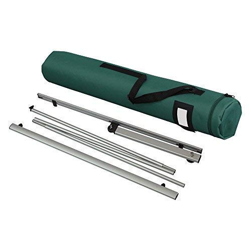 Vispronet L Banner Stand – 2.6ft x 6.8ft Banner Stand, 2.6lb Vertical Banner Stand for Tradeshows, Stand Up Banner with Aluminum Base & Clamping Rails, Portable Standing Banner for Retail Stores