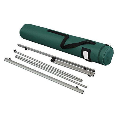 Vispronet L Banner Stand – 2.6ft x 6.8ft Banner Stand, 2.6lb Vertical Banner Stand for Tradeshows, Stand Up Banner with Aluminum Base & Clamping Rails, Portable Standing Banner for Retail Stores