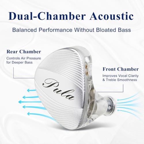 Pula ARC IEM Wired Earbuds, 10mm PET Dynamic Driver In Ear Monitor, 3.5mm | wired in-ear monitors, aluminum faceplate, balanced tuning and clear vocals, detachable 2-pin cable, music, travel, gaming