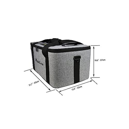 MagicLine Semi-Rigid Photo Studio Camera Equipment Bag 21.7"x12.6"x10.6" | Carrying case with shoulder strap, handle, movable foam padded dividers for studio strobe flash, monolight and accessories