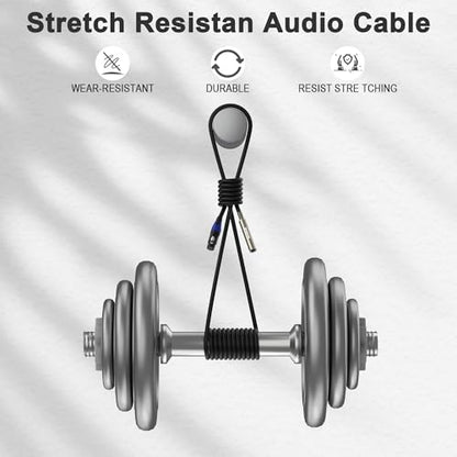 Smithok 2 Pack XLR to 1/4" Cable,Balanced 3 Pin XLR Female to 1/4 Quarter inch TRS 6.35mm Female Stereo Audio Adapter - 1 Feet (30 cm) Black