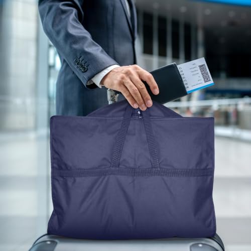 Lazebox 43" Travel Garment Bag with Accessories Zipper Pocket, Heavy Duty Suit Bag for Suits, Tuxedos, Dresses, Coats, Blue, 1 pack - size: 43inch-1 pack-Blue