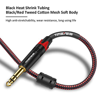 XLR to 6.35 Jack Cable, 1M 1/4" TRS to XLR Male Balanced Mic Cable, Male XLR to 1/4 Inch 6.5mm Male Audio Cord, TRS 6.35mm to XLR Male Balanced Microphone Cable Quarter Inch to XLR Plug 3FT - size: 1M/3FT