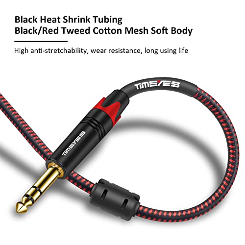 XLR to 6.35 Jack Cable, 2M 1/4" TRS to XLR Male Balanced Mic Cable, Male XLR to 1/4 Inch 6.5mm Male Audio Cord, TRS 6.35mm to XLR Male Balanced Microphone Cable Quarter Inch to XLR Plug 6FT - size: 2M/6FT