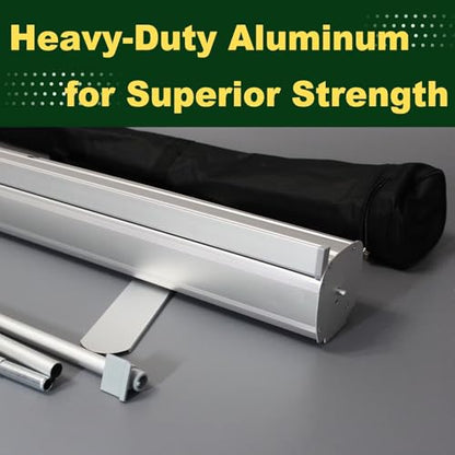 TFEN-Made in USA-Custom Aluminum Retractable Banner 23"x66", with Stand Roll up Banner for Business, Trade Shows, Stores, Advertising, Events, Custom Banners Personalized - size: 23x66 Compact