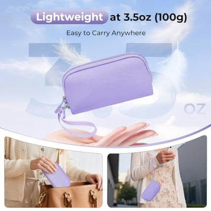 FYY Travel Cable Organizer - 8 Compartments, Lightweight, Water Repellent - color: Purple, size: (S) 8.1"× 4.7"× 2.9"