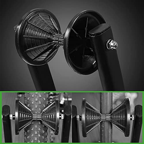 Sports Foldable Alloy Bicycle Stand Bike Floor Parking Rack Steady Wheel Holder Fit 20"-29" BikesIndoor Home Garage Cycling Storage Organizer Cycle Tires Rack Holder for Mountain and Road Bike