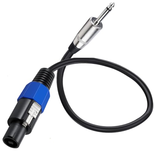 6.35mm TS Male Plug to Speakon Male Adapter Cable (0.5 Meter) - style: 6.35mm Male