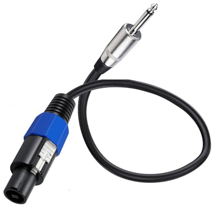 6.35mm TS Male Plug to Speakon Male Adapter Cable (0.5 Meter) - style: 6.35mm Male